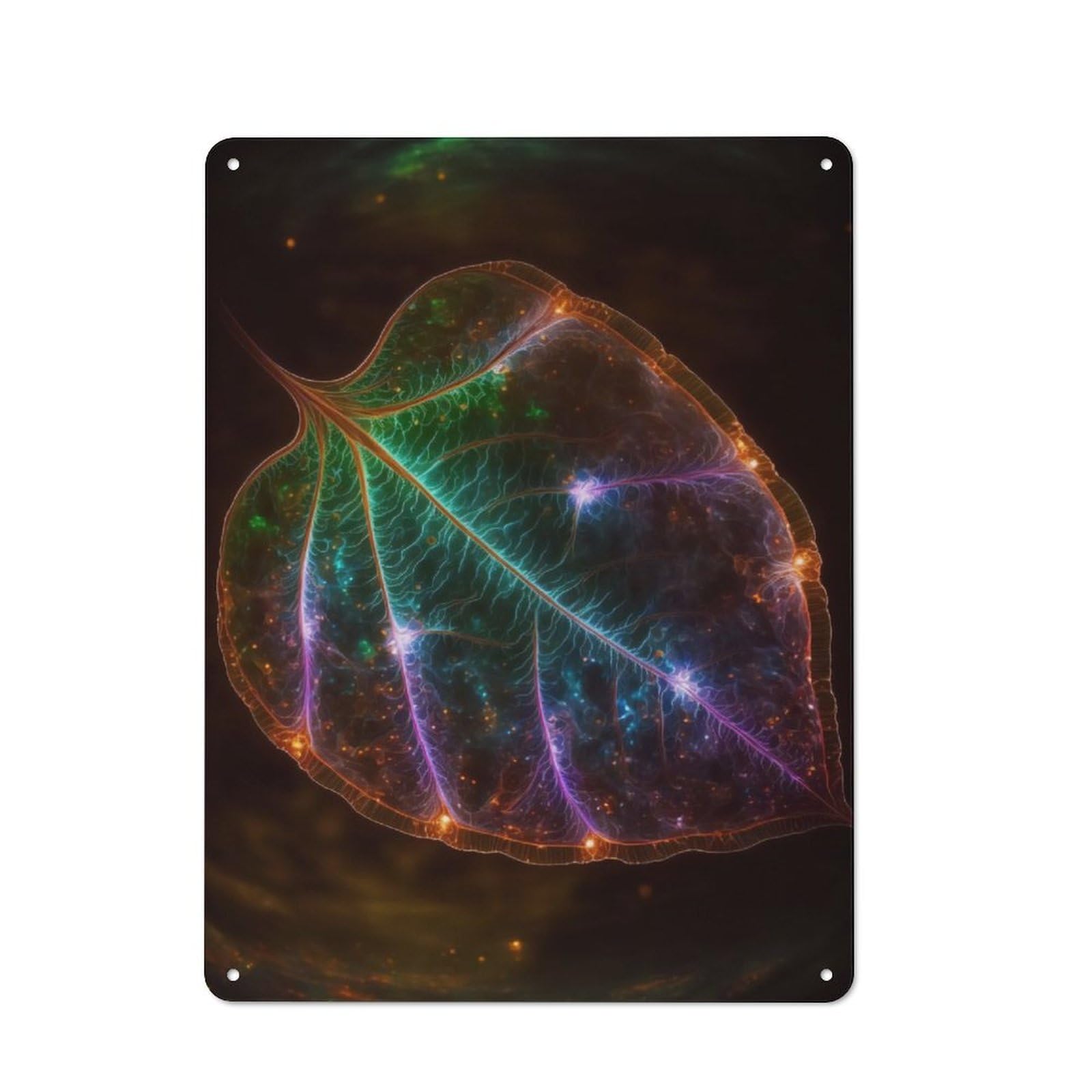 Metal Plaque 40x30cm with Yggdrasils Cosmos for Workshop Wall, Retro Decor, for Garage, Workshop And Man Cave Decoration