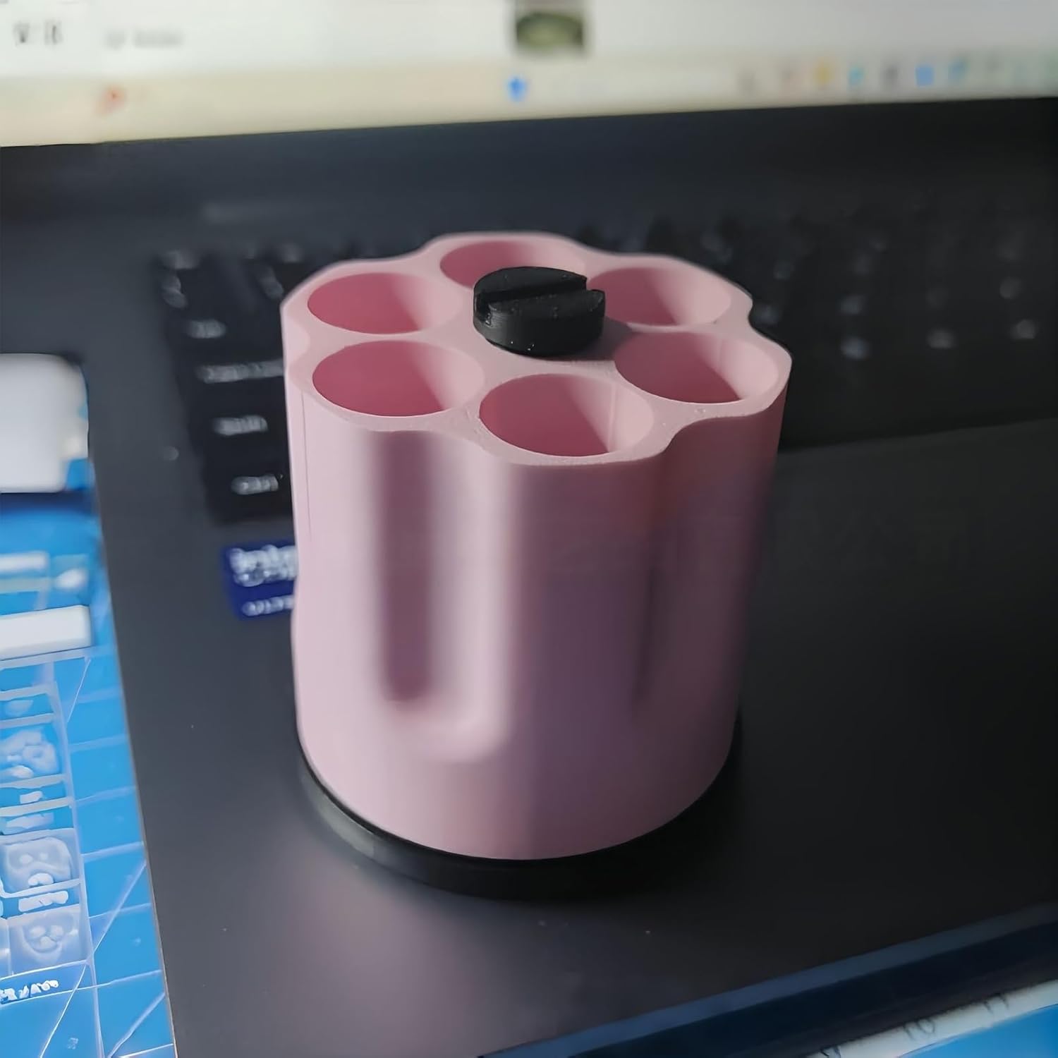 3D Printed D Cell Battery Organizers with Antislip Bottom, Red image 4