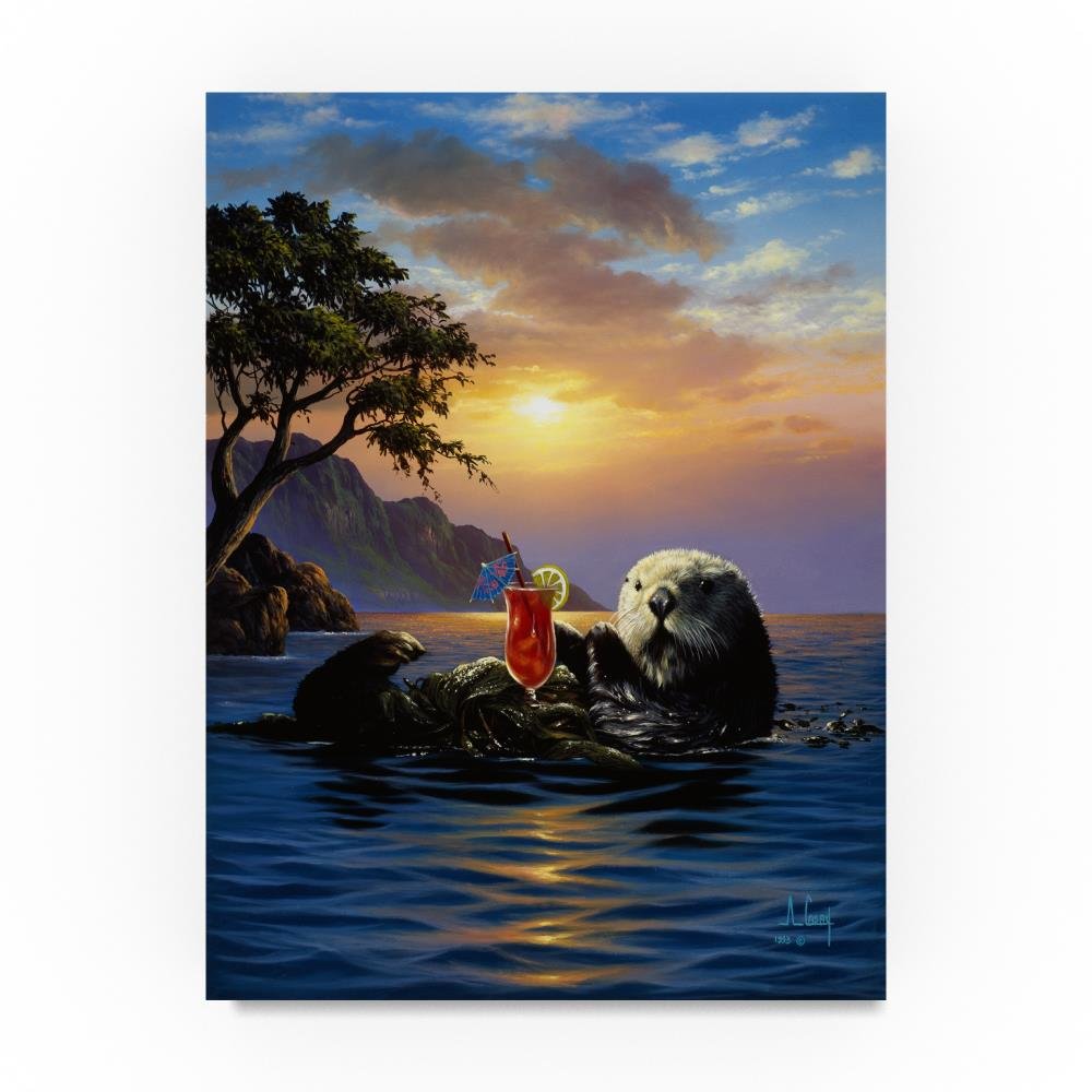 Amazon.com: Cocktail Otter by Anthony Casay, 35x47-Inch Canvas