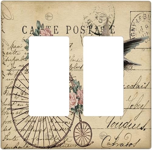 Vista 981 de Cubiertas decorativas de salida de estrella de mar playera, tablero de madera azul de concha de mar de 1 banda, decoración individual GFCI, placa