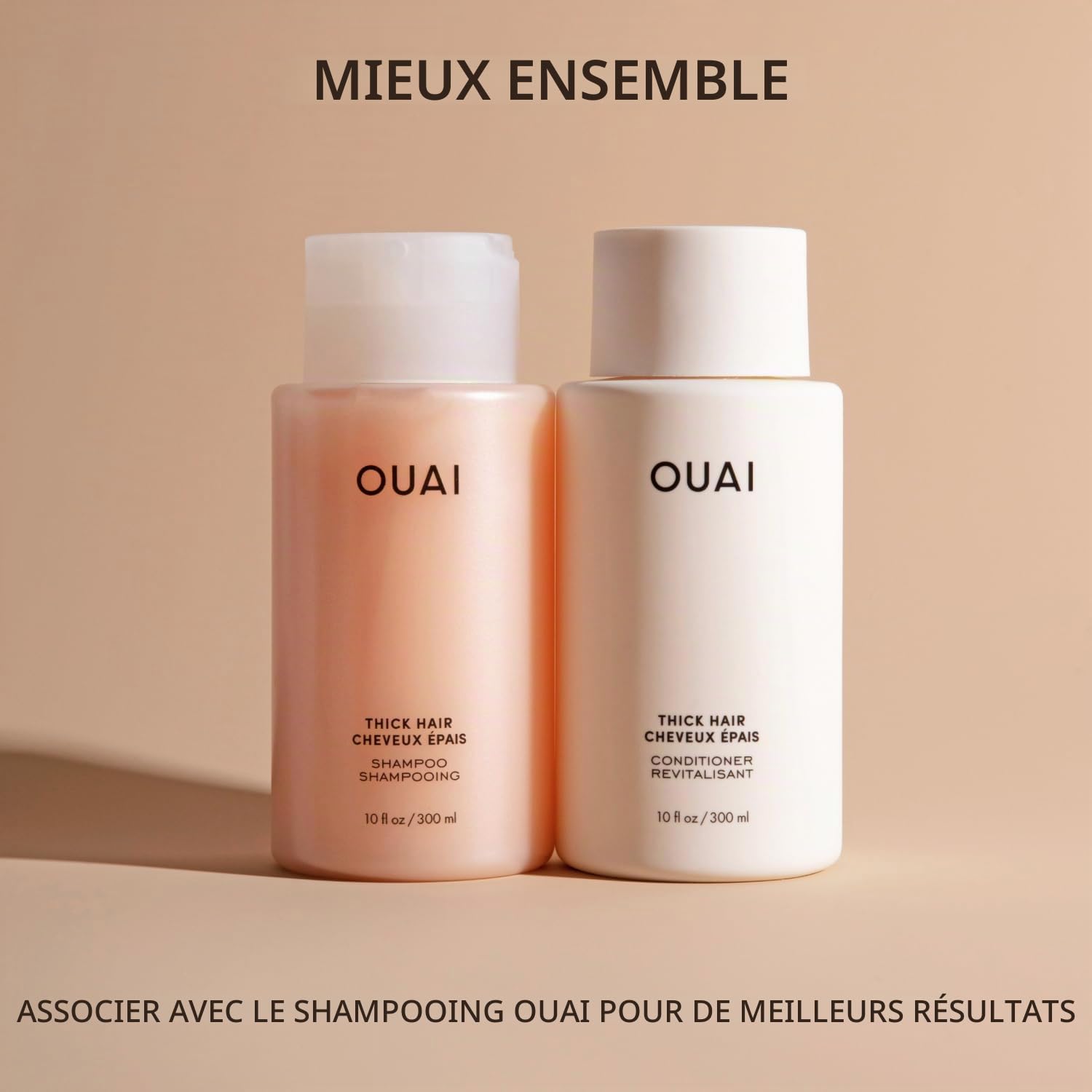 Ouai OUAI Recharge d'après-shampooing pour cheveux épais – Après-shampooing hydratant pour cheveux secs et crépus – Kératine, racine de guimauve, beurre de karité et huile d'avocat – Soin capillaire