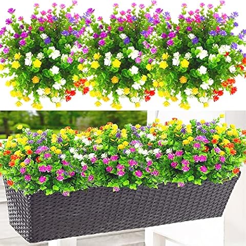 NANQWIN 12 Bundles UV Faux Plants Cover