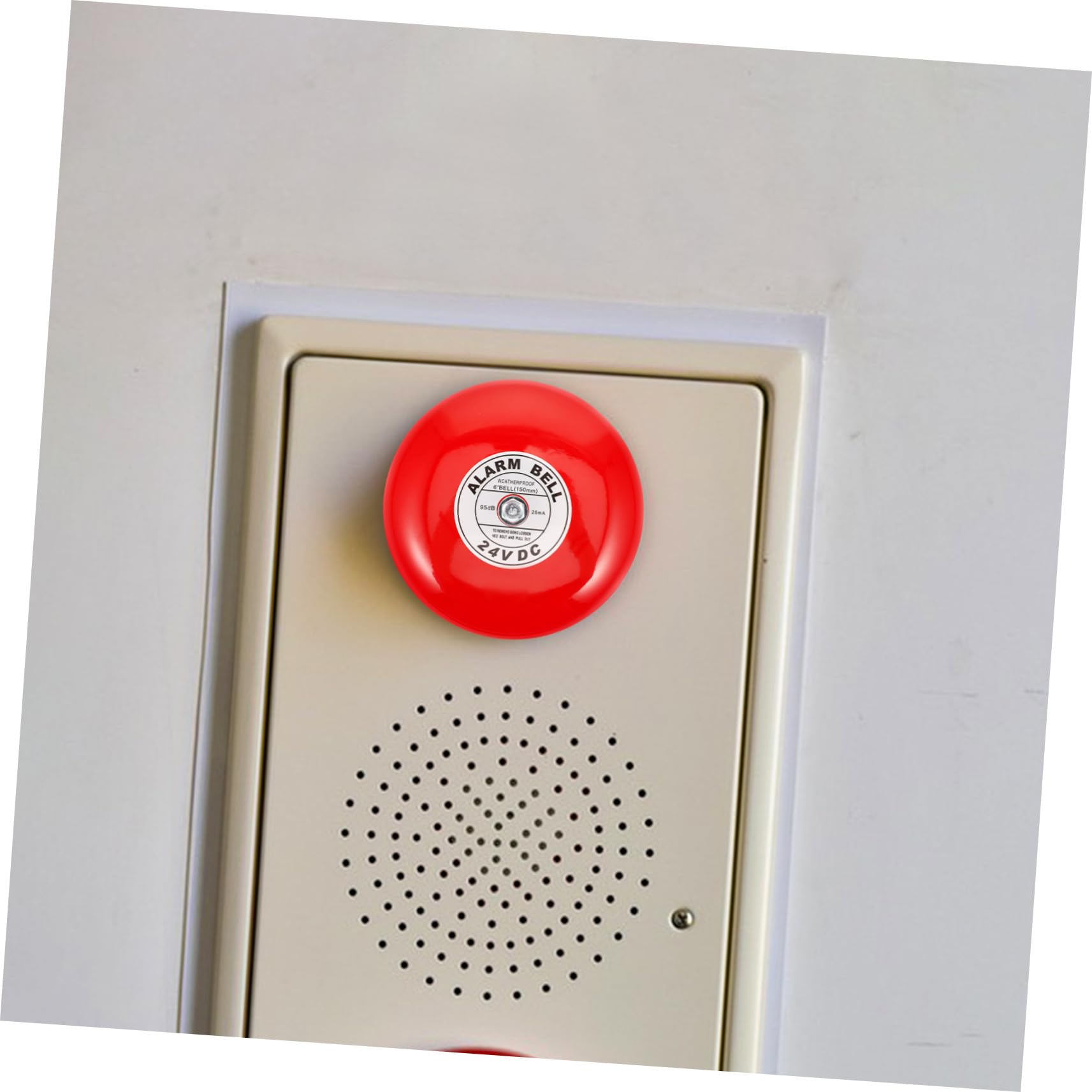 Industrielle 24v Alarmglocke aus Eisen mit Haltbarkeit und Einfacher Installation Rote Notfallklingel für Aufzüge und Sicherheitsalarmsysteme