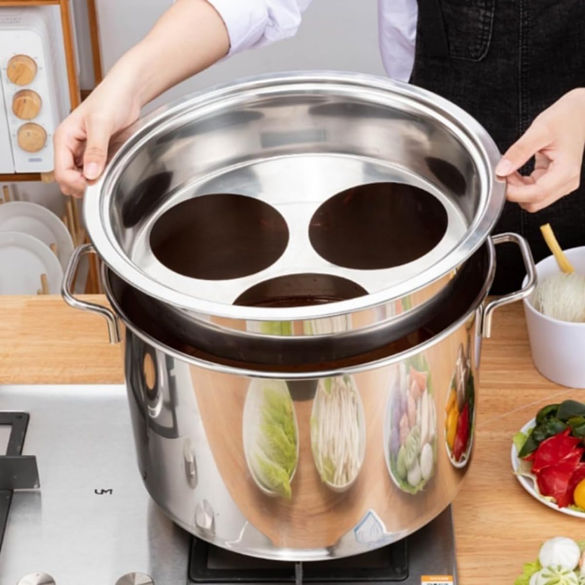 Amazon | 【Auyyhui】茹麺鍋セット そばゆで釜 ステンレス シチュー