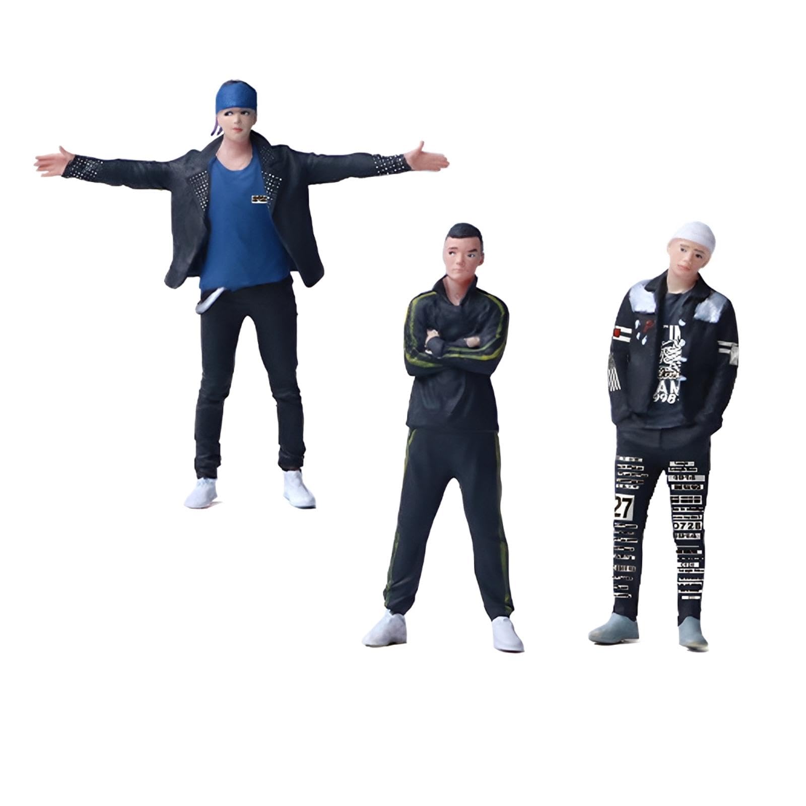 3 Personaggi in 1/64 per Diorami da Tavolo E Oggetti di Scena per Foto.