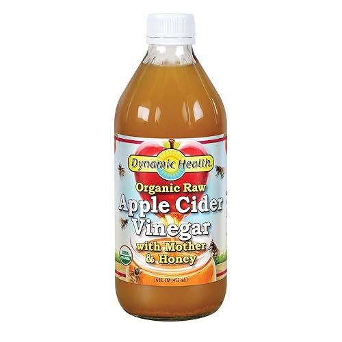 Miniatura 6 de Dynamic Health Vinagre de sidra de manzana crudo orgánico con madre y miel  Vegetariano, sin OMG, sin gluten o sabores artificiales  16 onzas