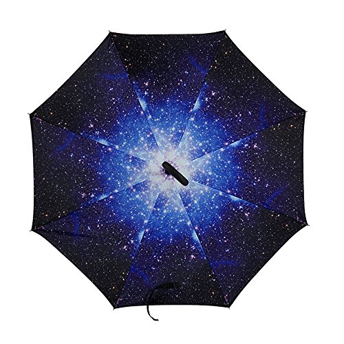 image for Owen Kyne Windproof Double Layer Folding Inverted Umbrella, Self Stand