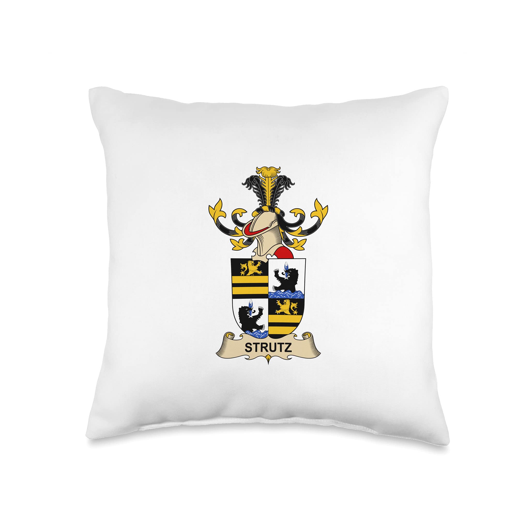 Strutz Coat of Arms - Family Crest Throw Pillow