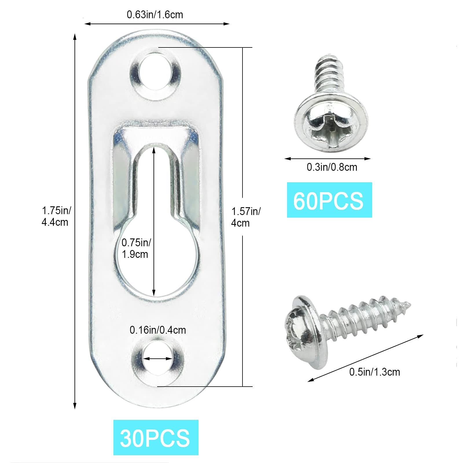 Ganci Per Quadri Pesanti Z-Clip - 6 Pezzi Con Viti E Tasselli Per Specchi E Cornici - Foto 9