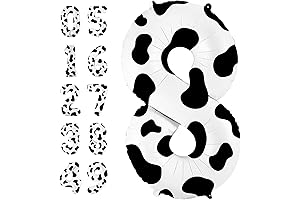 40-Inch Cow Print Number 8 Balloon