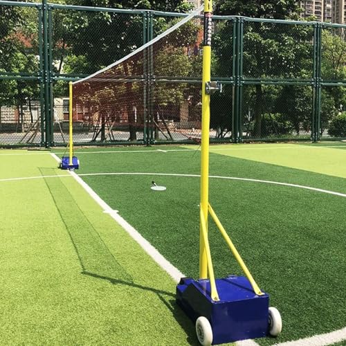 Red de Voleibol y bádminton 2 en 1 con Ruedas y Soporte de Acero Ajustable para Deportes en Interiores y Exteriores.