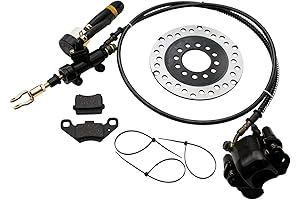 Hydraulic Rear Disc Brake Caliper System Pads Disk Rotor for Dirt Bike ATV Quad Gokart