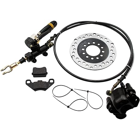 Hydraulic Rear Disc Brake Caliper System Pads Disk Rotor for Dirt Bike ATV Quad Gokart
