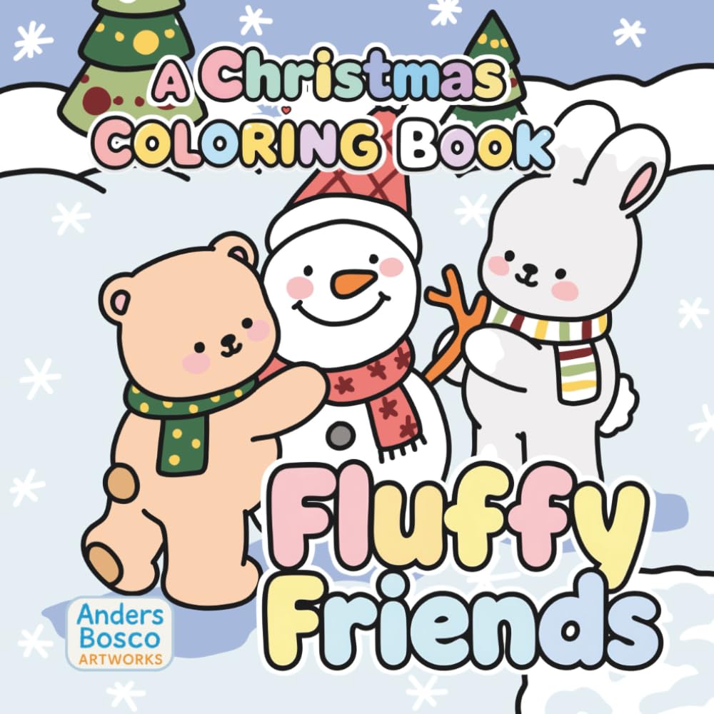 Fluffy Friends A Christmas Coloring Book: Color, Relax & Celebrate | 35 Festive Friends in Cozy Holiday Scenes to Color | Heartwarming Christmas Art ... & Calm Moments | Joyful Holiday Scenes for Cr