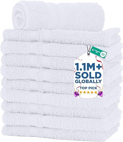 Miniatura 13 de DAN RIVER Paquete de 24 paños para ducha [12x12] - Paños de 100% algodón, paños de baño de franela de calidad premium para el baño, paños altamente