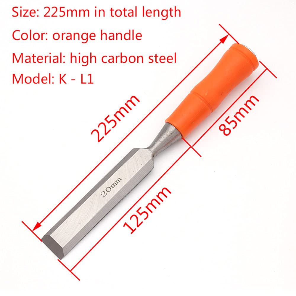 1 cincel de Acero de Alto Carbono de 6-24 mm para tallar Madera, Cuchillo de Talla Plano, gubias para Torno, Herramientas de Tallado a Mano, 16 mm，24mm