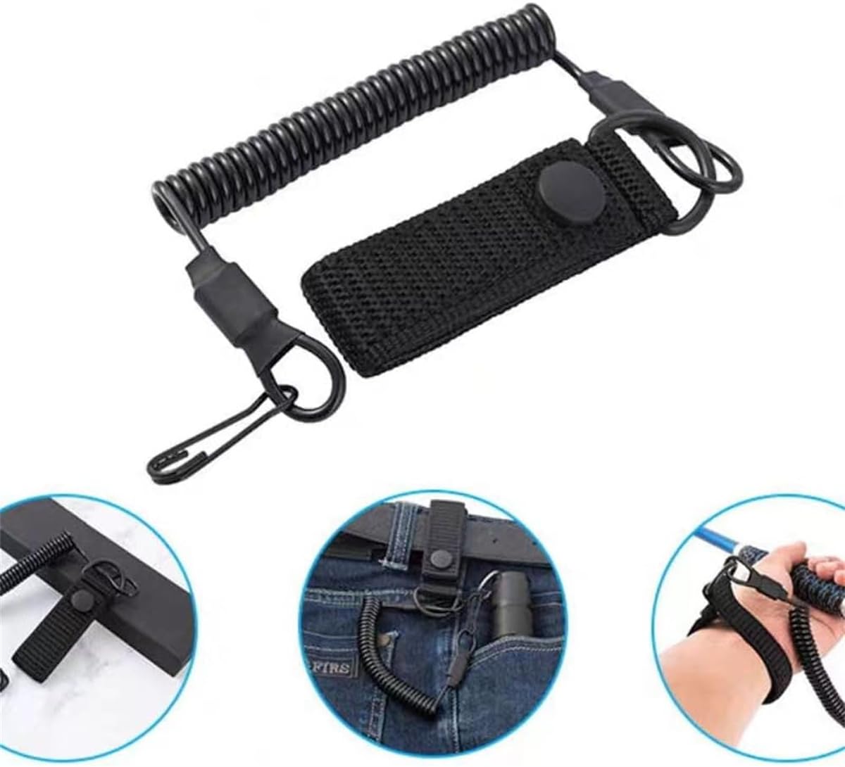 Vylro Tactical Lanyard Spiralkabel - Elastisches Sicherungsseil Für Outdoor