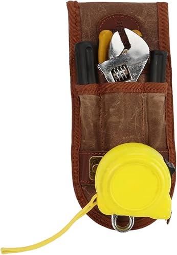Miniatura 5 de Bolsa de Herramientas de Lona TOURBON con Soporte para Cinturón, Cinta Métrica, Alicates, Llave de Tuercas