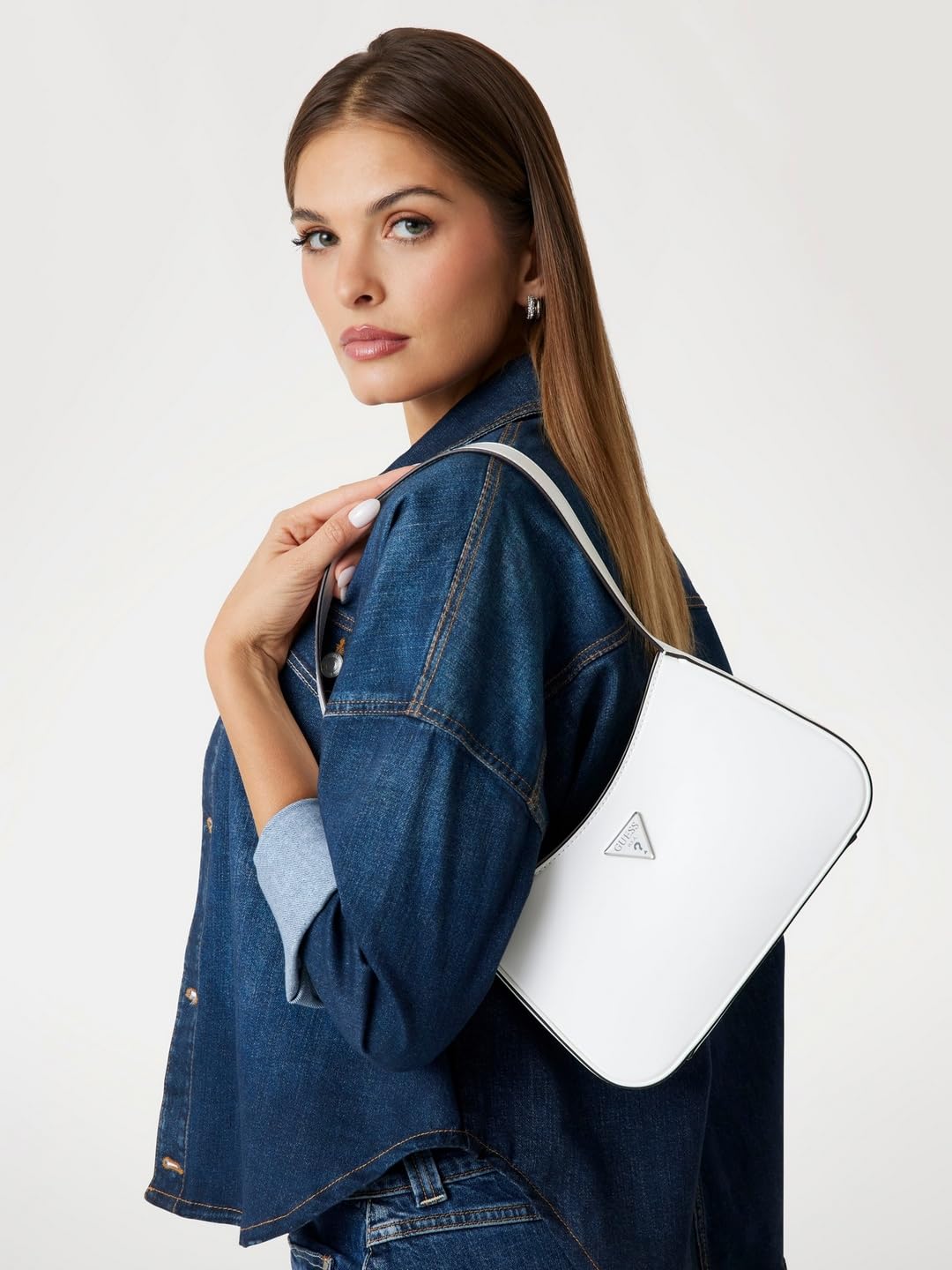 GUESS - Arnela Top Zip Shoulder Bag, Borsa a tracolla Donna