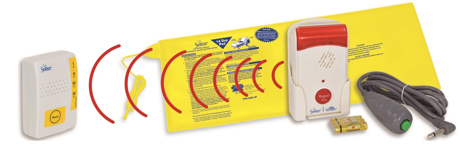 Buy Secure Wireless Bed Alarm System Wireless Caregiver Pager