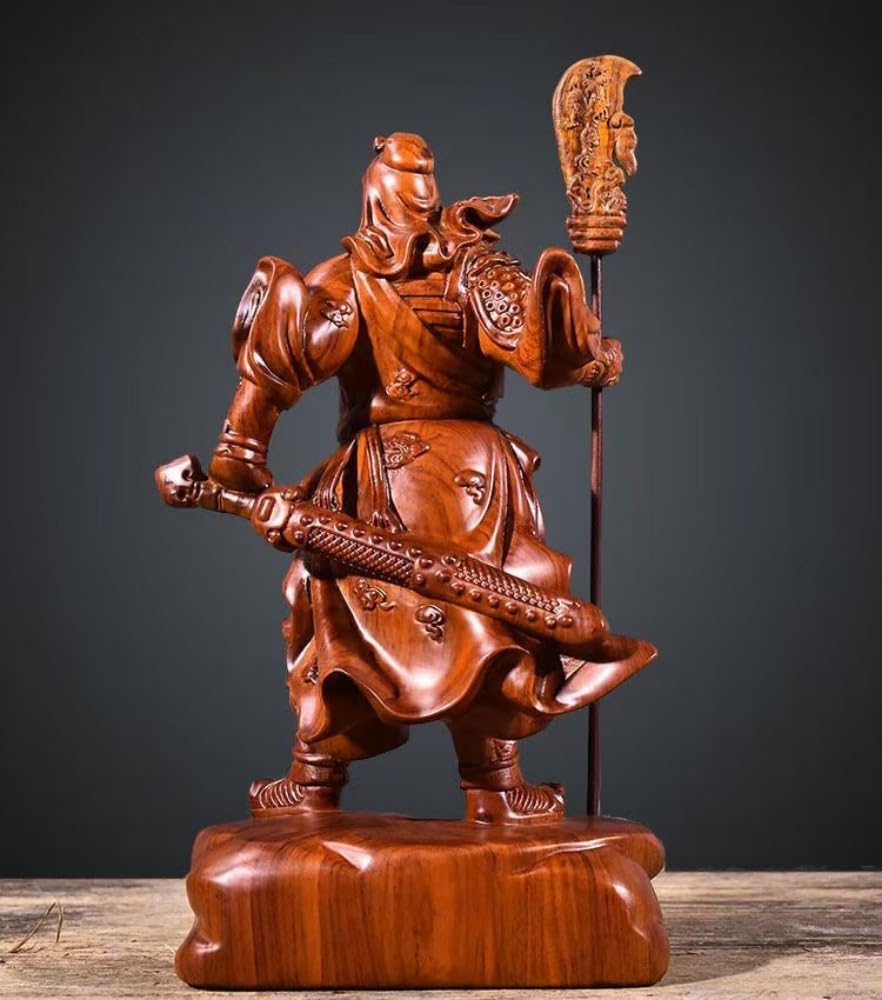 FryWare 関帝像 関羽像 関公像 置物 三国志 花梨木像 神像 武