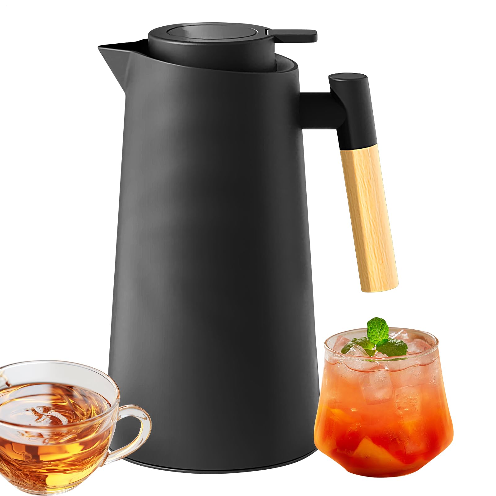 Jarra térmica de 1000 ml con forro de vidrio para evitar que tu té se enfríe rápido