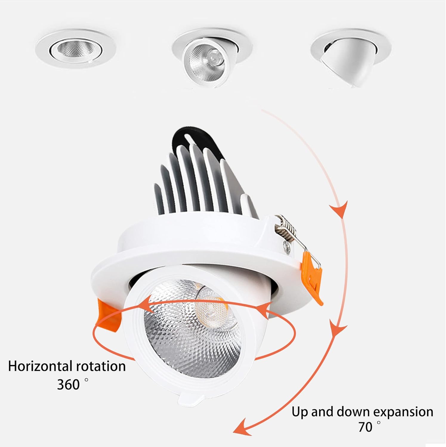 Recessed Lighting with Junction Box,1 Pack Adjustable LED Can Lights with Extra Accessories Gift Pack, 3000K/4000K/6000K Selectable Dimmable High Brightness Downlight AC85-265V Anti-Glare