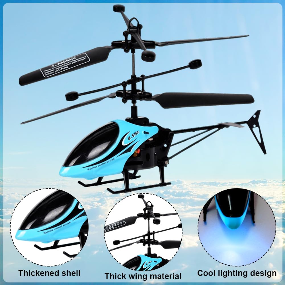 Remote Control Helicopter Kids, RC Helicopters with LED, Helicopters for Boys One Key Take Off Landing, Aircraft Flying Toy - Image 3