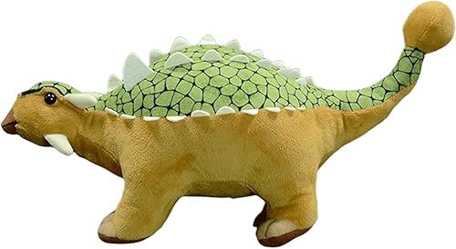 Miniatura 5 de FRANKIEZHOU Ankylosaurus - Animal de peluche verde de 14 pulgadas, juguete de peluche de dinosaurio, regalos para niños, decoración del hogar,