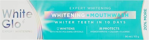 White Glo Toothpaste with Expert Mouthwash 90 ml