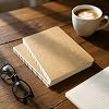Difference Introduction Special Design A5 Checkered Notepad with Kraft Cover - 180 Degree Openable, Back Stitched, 100% Handcrafted, Ideal for Office, Planner Squared