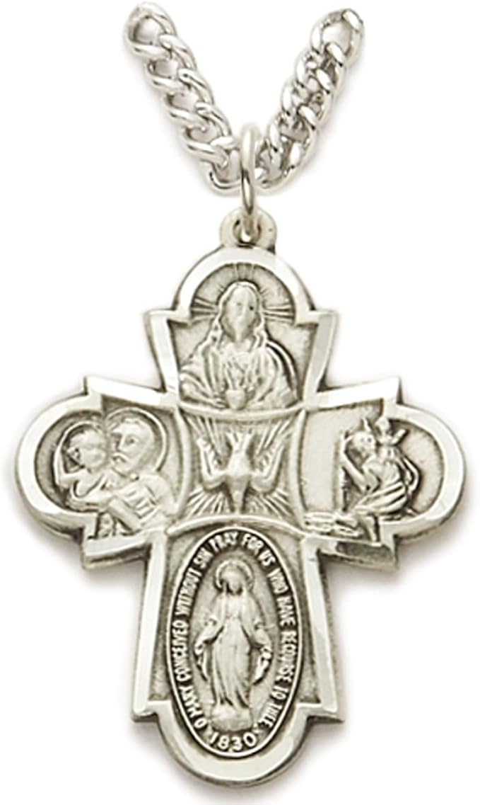 True Faith Jewelry Sterling Silver 5 Way Medal Cross Medal