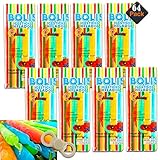 Bolis Freezer Pops - 8 Packs of Bolis Helados Icesticks Frozen Ice Pops In Assorted Fruit Flavors with Bottle Opener (64 Freezer Popsicles)