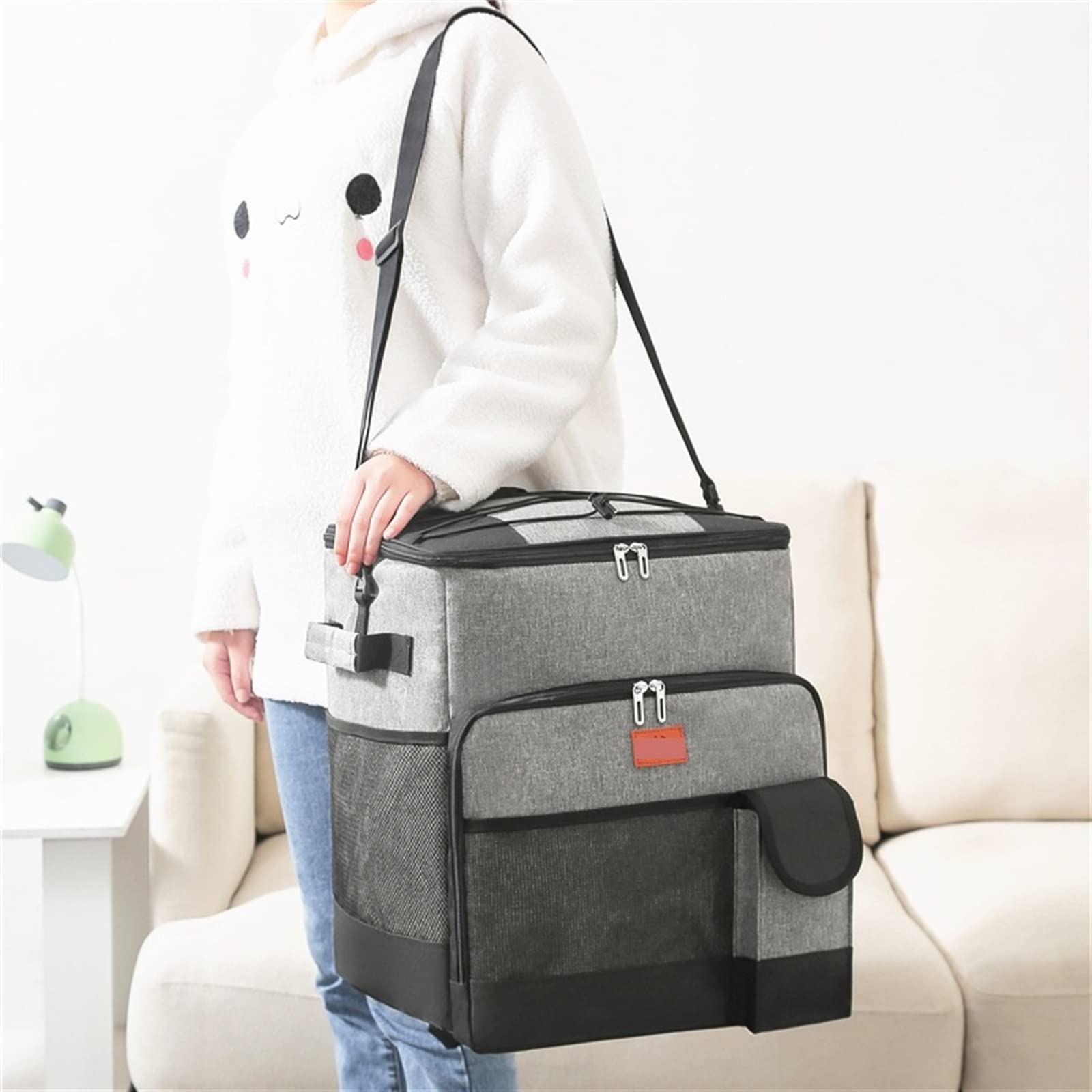 Zaino da Picnic Borsa Termica Drink Fresh Keeping Organizer Scatola da Pranzo isolata ad Alta capacità Picnic Drink Snack BBQ Pasto Zaino per Il Ghiaccio Accessori