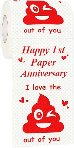 Happy Anniversary Toilet Paper Roll Funny 1st Anniversary fo