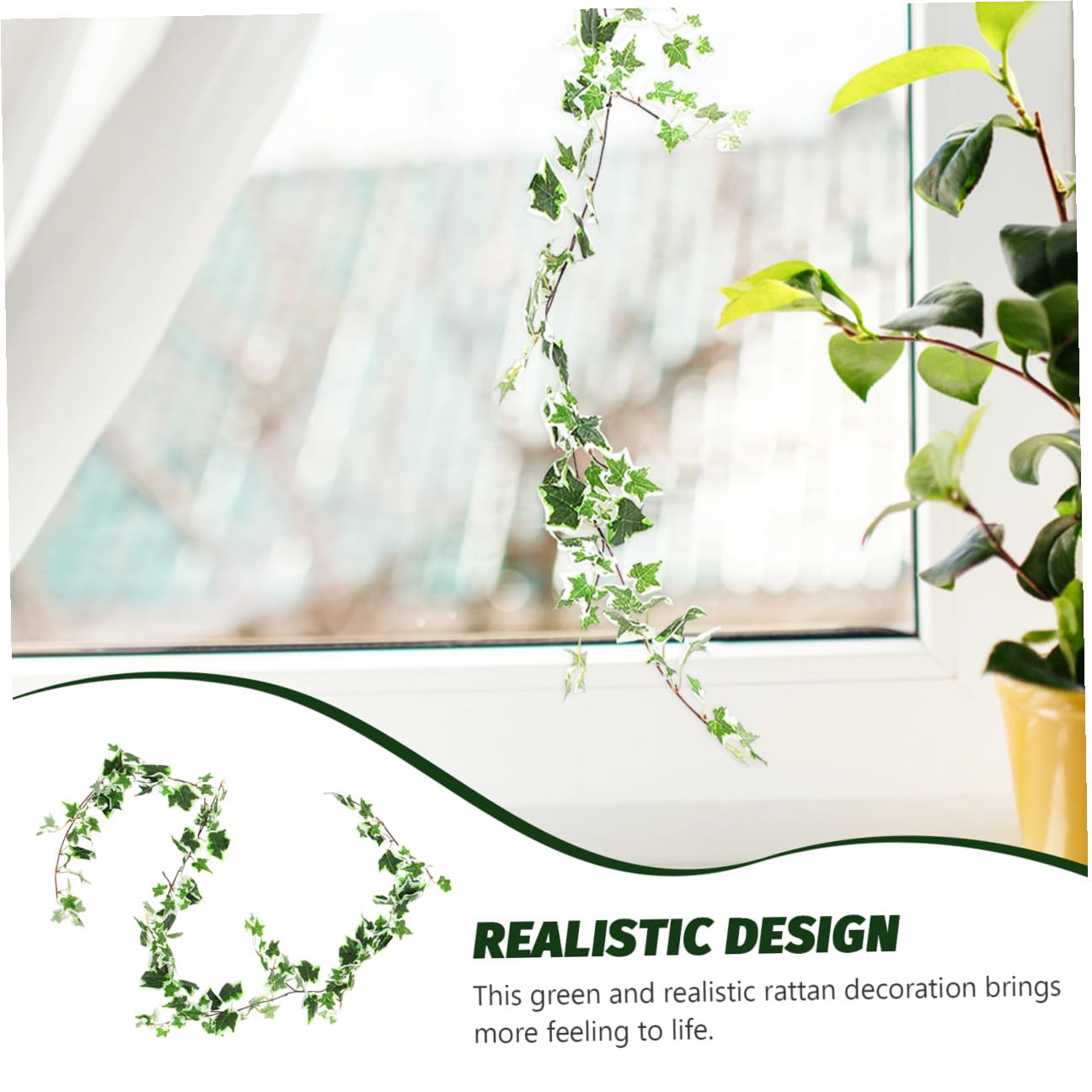 STOBAZA 4pezzi Decorazione Vite Finta Ghirlanda Di Foglie Artificiali Per Giardino Matrimonio e Festa Rattan Naturale Per Interni Ed Esterni Per Eventi e Decorazioni Di Ambienti