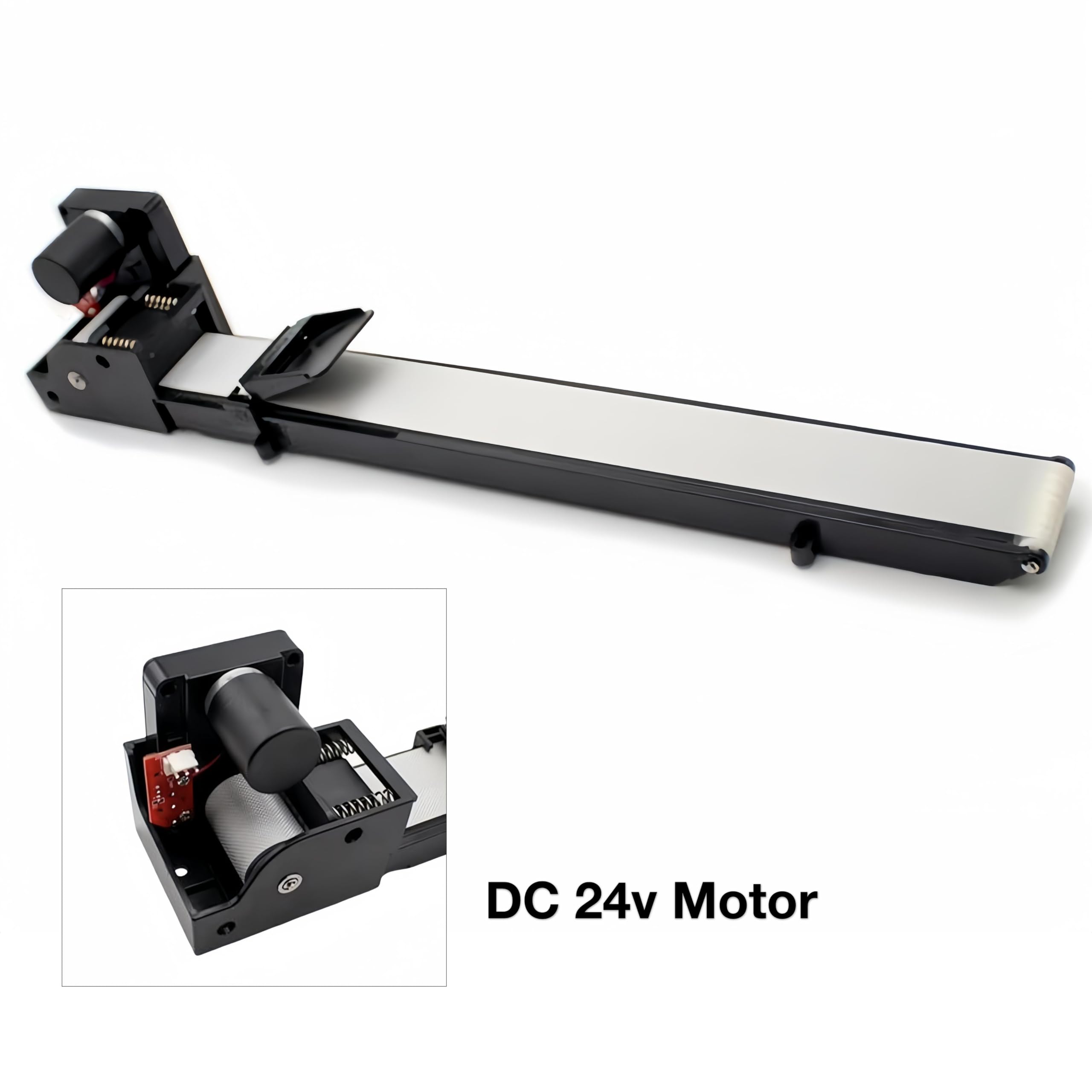 Nastro trasportatore del mini distributore automatico di CC 24V, nastro trasportatore della fibra senza cuciture ad alta resistenza, Sistema di nastro trasportatore automatico del materiale del carico