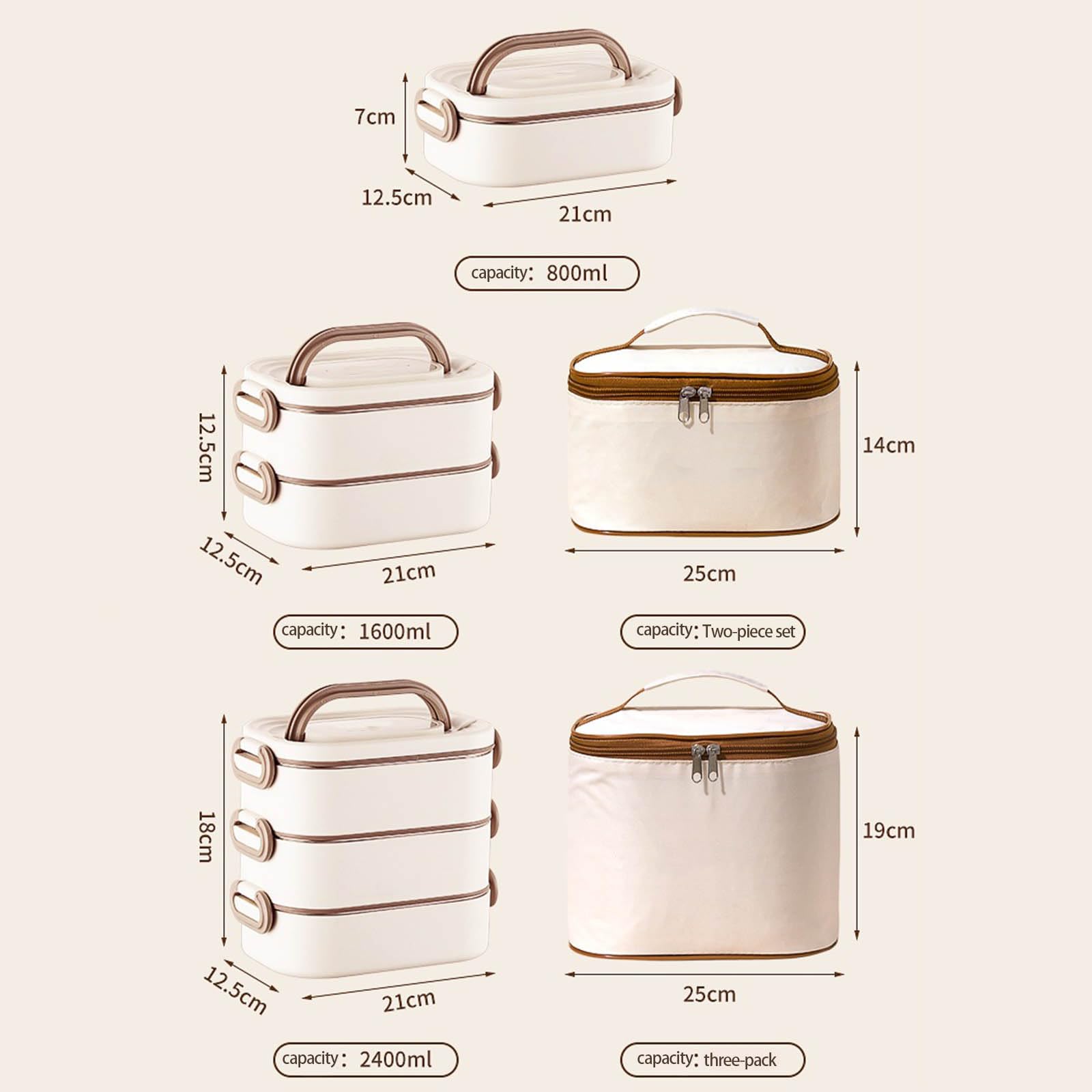 Caja de Almacenamiento de Alimentos Inoxidable con Flexible de Doble Gancho y Bolsa térmica para Transporte de Comidas frías y Calientes Caja de Comida Caliente Transportable