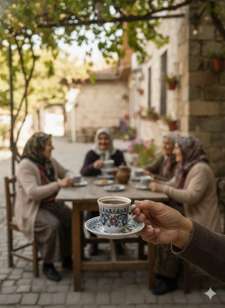 Türk Kahvesi Fincanı ve Tabak Seti,Seramik Çift Parça Kahve Takımı,El İşi İznik Desenli,Geleneksel Çini Motifli Dekoratif Sunum Fincanı,Misafir Sunumları ve Hediye Seçenekleri İçin Özel Tasarım