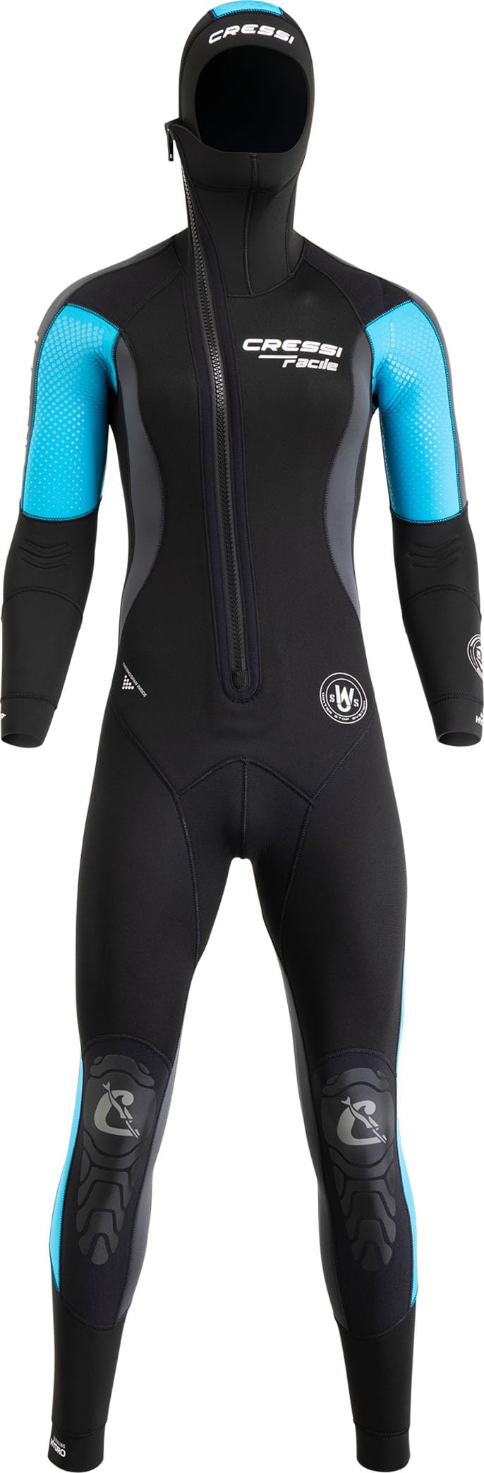 CRESSI dal 1946 Facile Muta Monopezzo 5mm Donna Nero/Acquamarina S/2