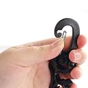 heyous 2pcs Scuba Diving Double Hose Holder with Clip Snorkeling Double BCD Clip Regulator Retainer Buckle Hook Snorkeling Scuba Diving Accessories, Black gallery image