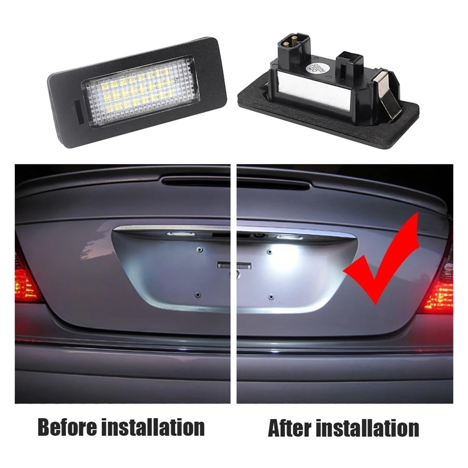 Luces De Matrícula Coche Para BMW E91 E60 E61 E71 E72 Para X6 Para X5 E70 E39 Para M5 E82 E90 Para M3 E46 Bombillas LED Luz Matrícula Coche Sin Errores