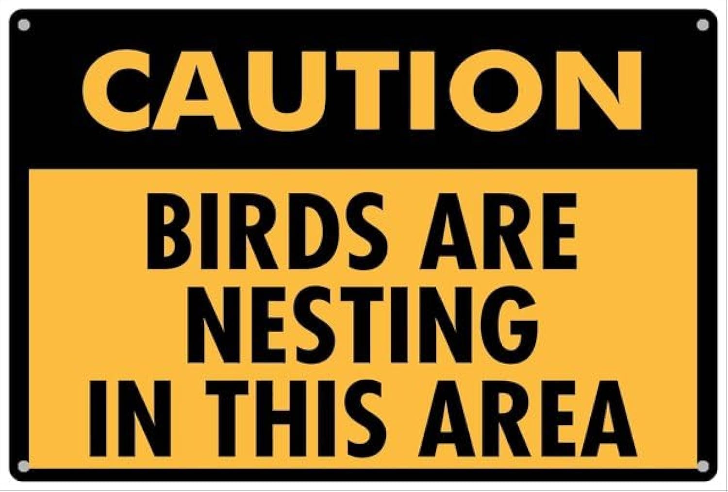 peiyeety Caution Birds Are Nesting In This Area Aluminum Tin Sign Indoor Or Signs For Home Kitchen Farm Garden Garage Wall Decor 12X8Inch
