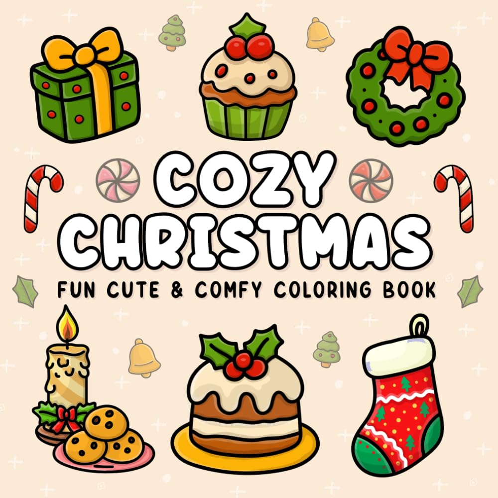 Cozy Christmas: A Hygge-Inspired Coloring Book with Cute Animals & Festive Cheer for All Ages