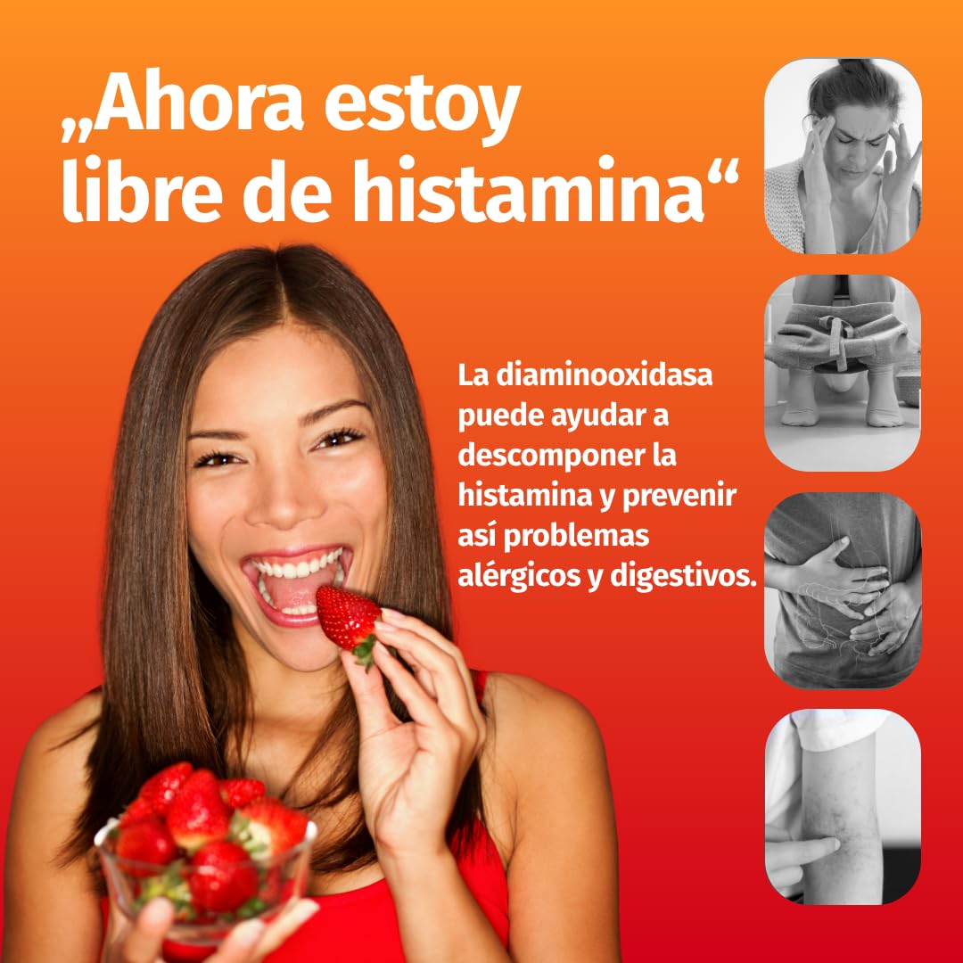 Green Naturals® DAO Vegano – Alta dosis 300.000 HDU por dosis diaria – Cápsulas gastro-resistentes – Enzima DAO natural a partir de brotes de guisante – 100 mg por cápsula – 90 cápsulas