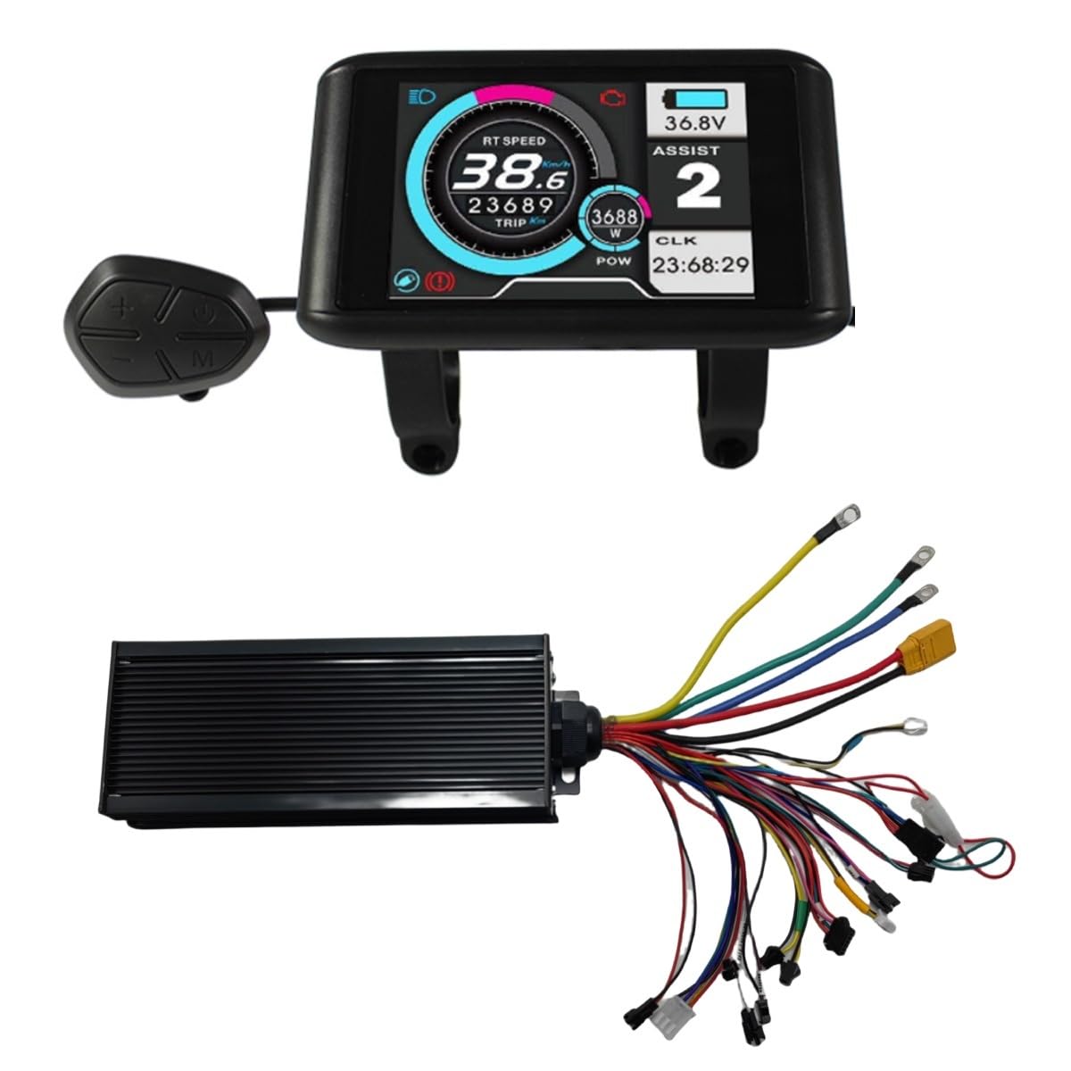 ebsenopower eBike Electric Bike 48V-72V 2000W 3000W 4000W 60A 18MOSFET Sine ware Intelligent Controller (60A Controller and UKC1 Display)