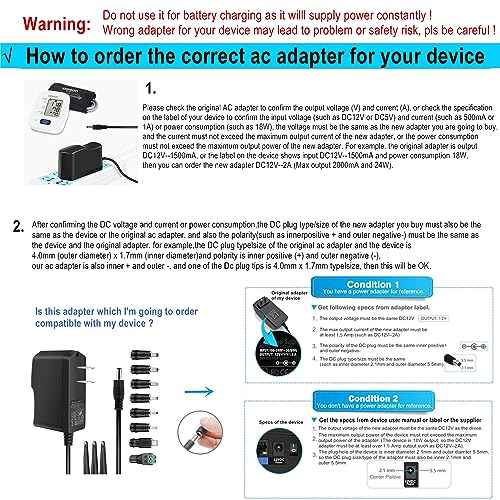 Guanting XXX Universal Ac Adapter 6V 2A Power Supply With 8 Dc Plug Tips Ac110V To Dc6V Power Driver thumb #2