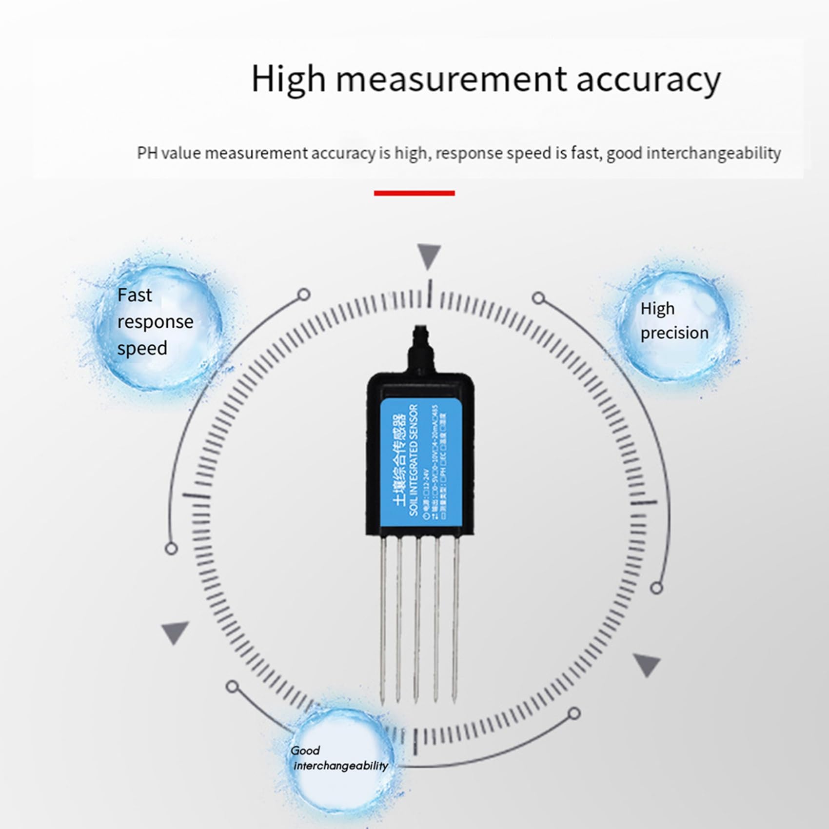 3X 7 en 1 RS485 Sensor de Humedad y Temperatura del Suelo PH Conductividad Nutriente Sal NitróGeno FóSforo Transmisor de Potasio