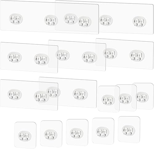 Paquete de 15 ganchos adhesivos de repuesto para estante de ducha, ganchos adhesivos fuertes para estantes de almacenamiento de baño y estantes de