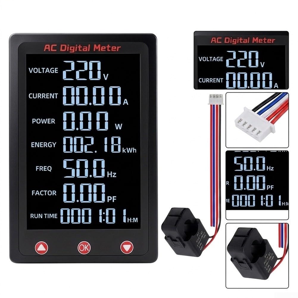 Contador LCD Retroiluminado 0-26kW Potencia Contador LCD Retroiluminado(closed)